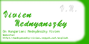 vivien mednyanszky business card