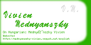 vivien mednyanszky business card